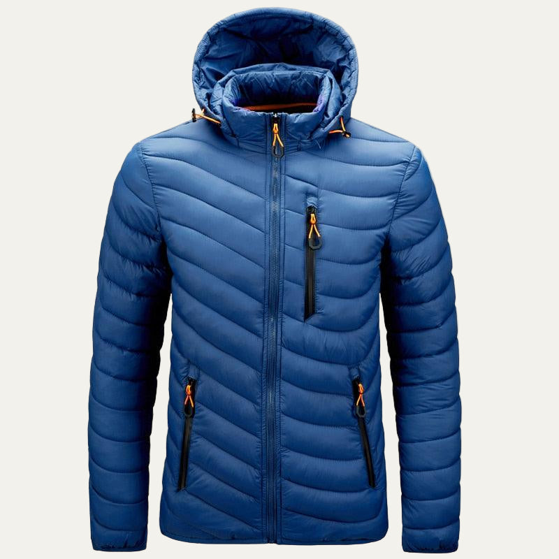 Mens Puffer Jacket with Hood Sport Fit