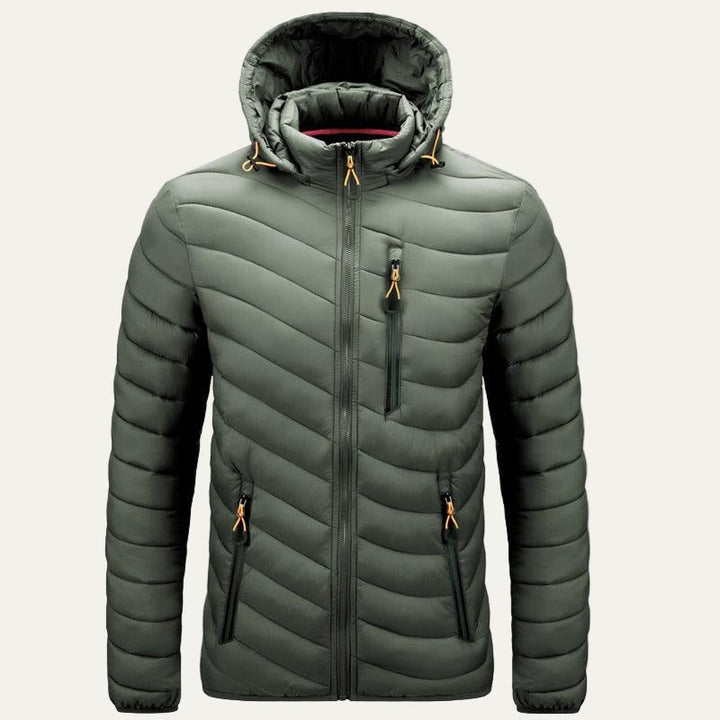 Mens Puffer Jacket with Hood Sport Fit