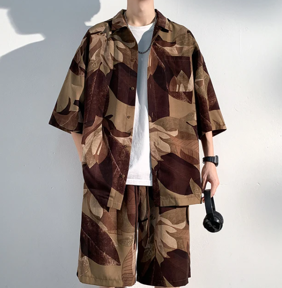 Mens Casual Two-Piece Set Classic Fit