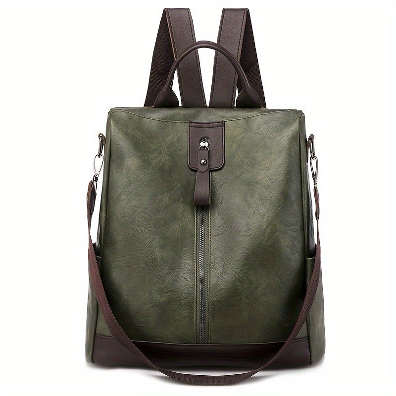 Womens Backpack Vegan PU Leather Secure Design