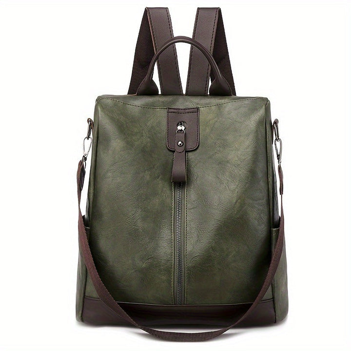 Womens Backpack Vegan PU Leather Secure Design