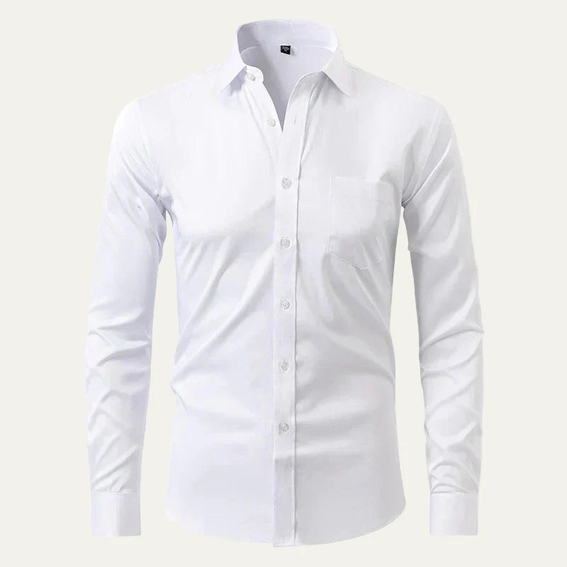 Mens Dress Shirt Cotton Classic Point Collar