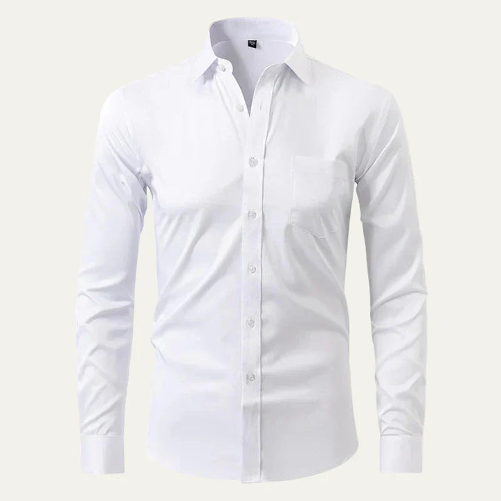 Mens Dress Shirt Cotton Classic Point Collar