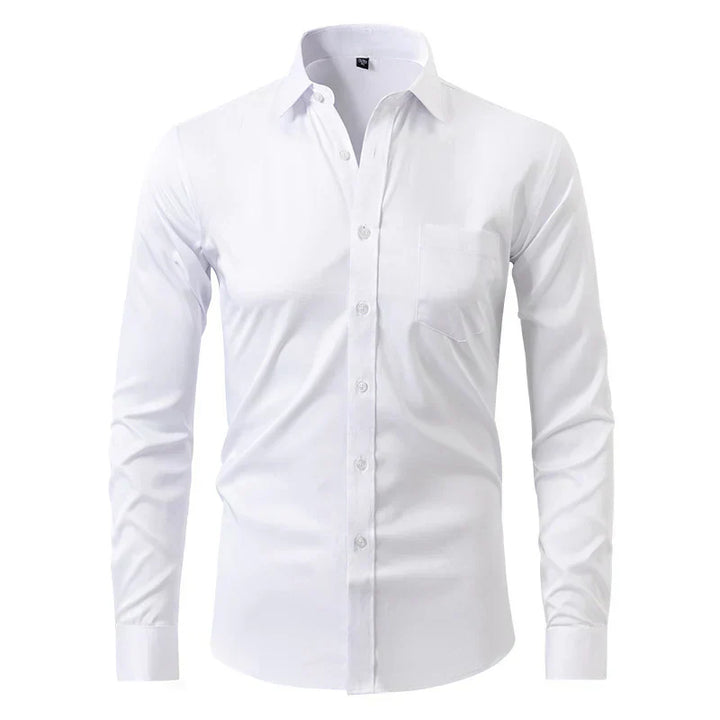 Mens Long Sleeve Shirt Stretch Business Casual Fit