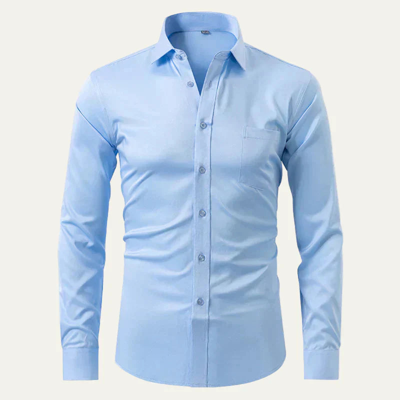Mens Dress Shirt Cotton Classic Point Collar