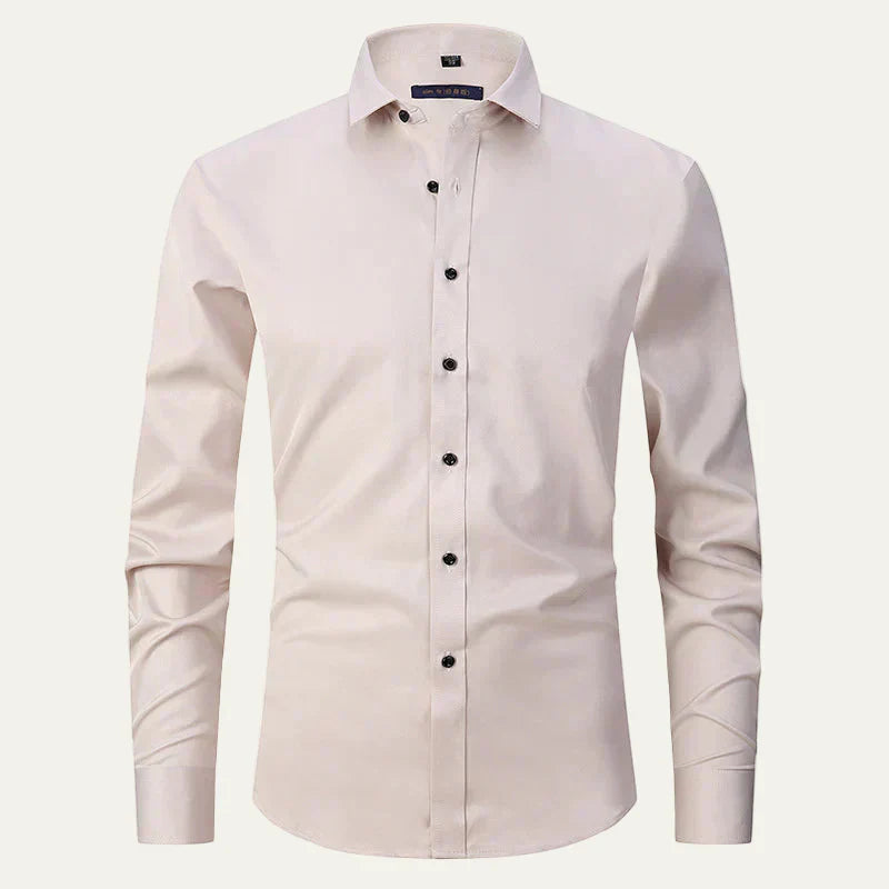 Mens Dress Shirt Cotton Classic Point Collar
