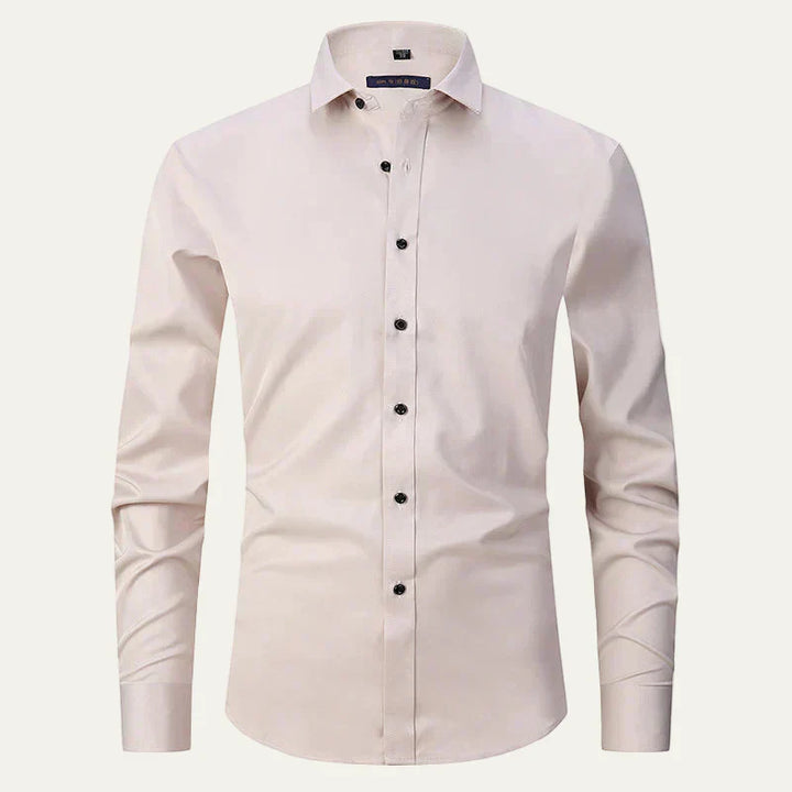 Mens Dress Shirt Cotton Classic Point Collar
