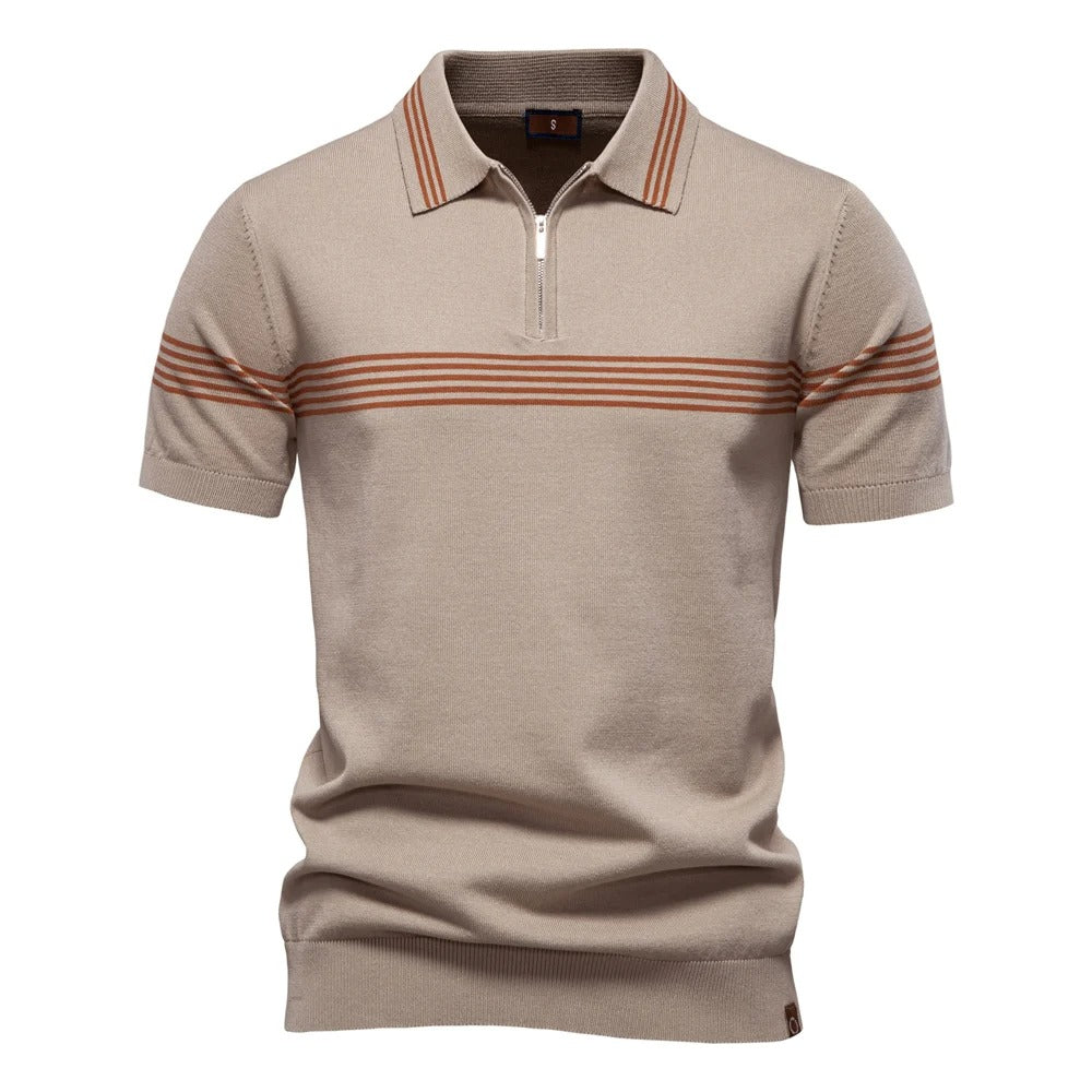Mens Polo Shirt Cotton Knit Classic Fit