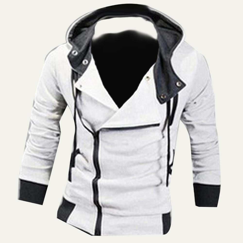 Mens Hoodie Jacket with Military Collar Modern Fit - BritishMode