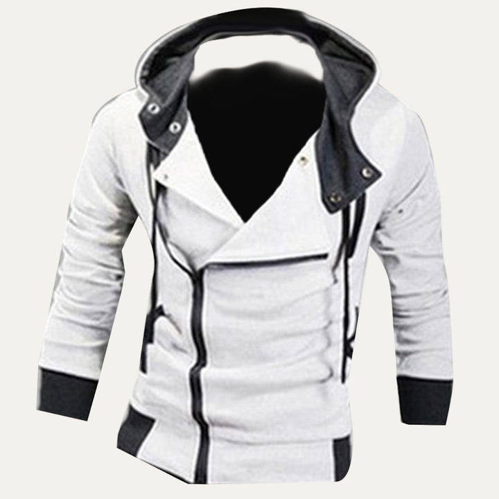 Mens Hoodie Jacket with Military Collar Modern Fit - BritishMode