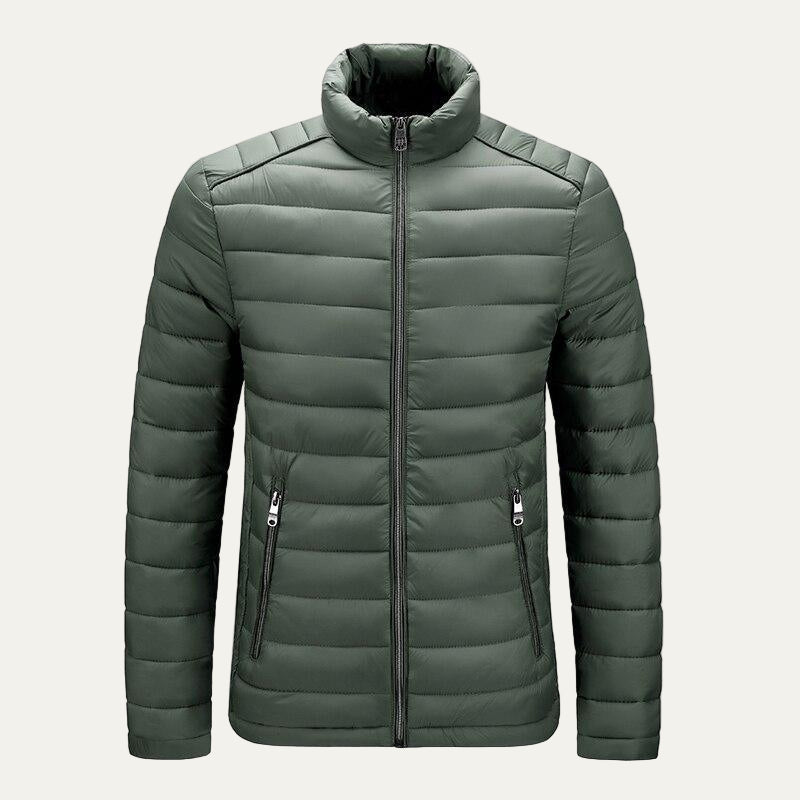 Mens Quilted Puffer Jacket Insulated Warm Fit