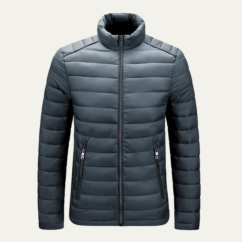 Mens Quilted Puffer Jacket Insulated Warm Fit
