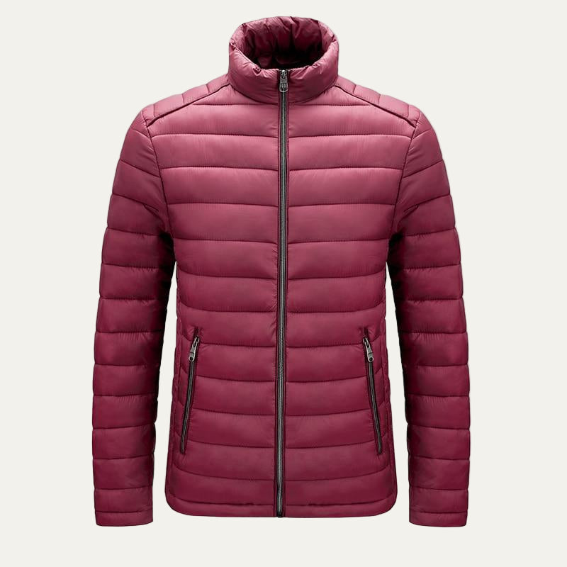 Mens Quilted Puffer Jacket Insulated Warm Fit