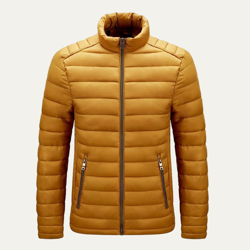 Mens Quilted Puffer Jacket Insulated Warm Fit