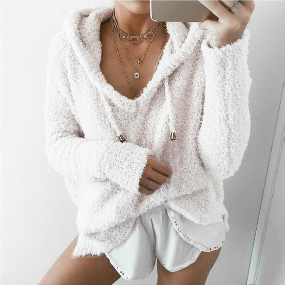 Womens Teddy Hoodie Sweater Comfortable Fit - BritishMode