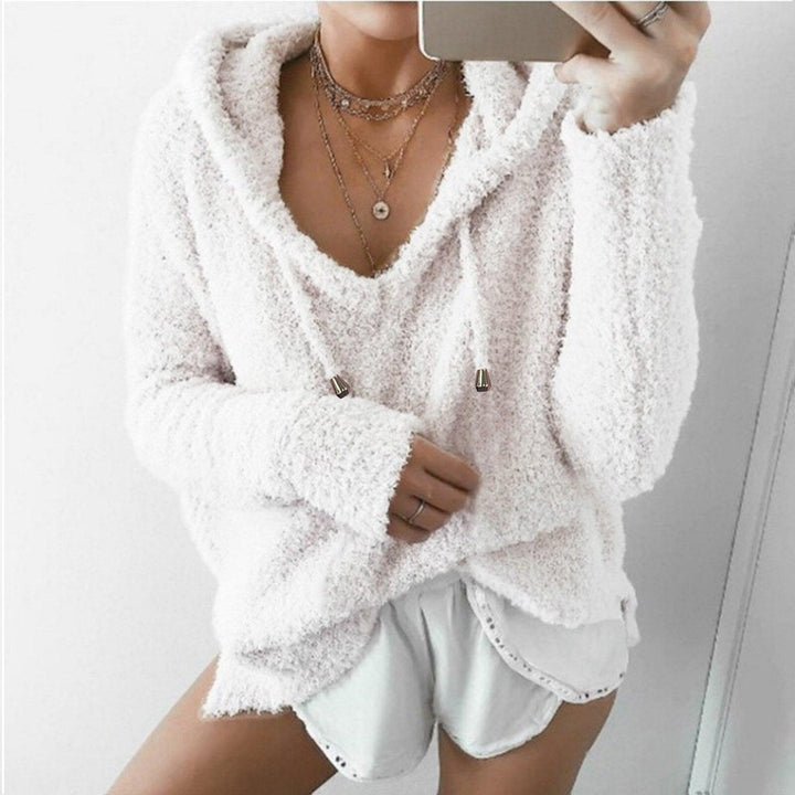 Womens Teddy Hoodie Sweater Comfortable Fit - BritishMode