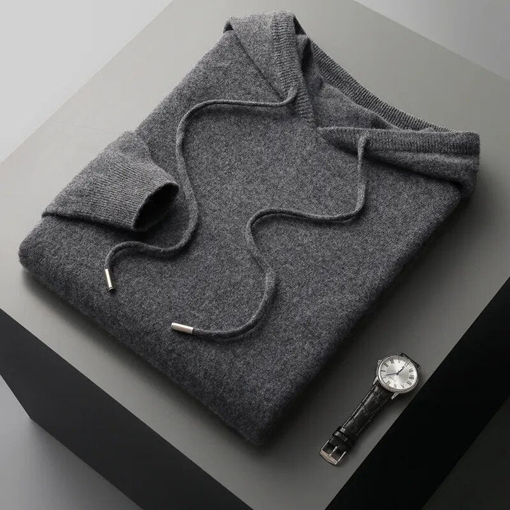 Mens Pullover Knit Sweater Hooded Casual Fit