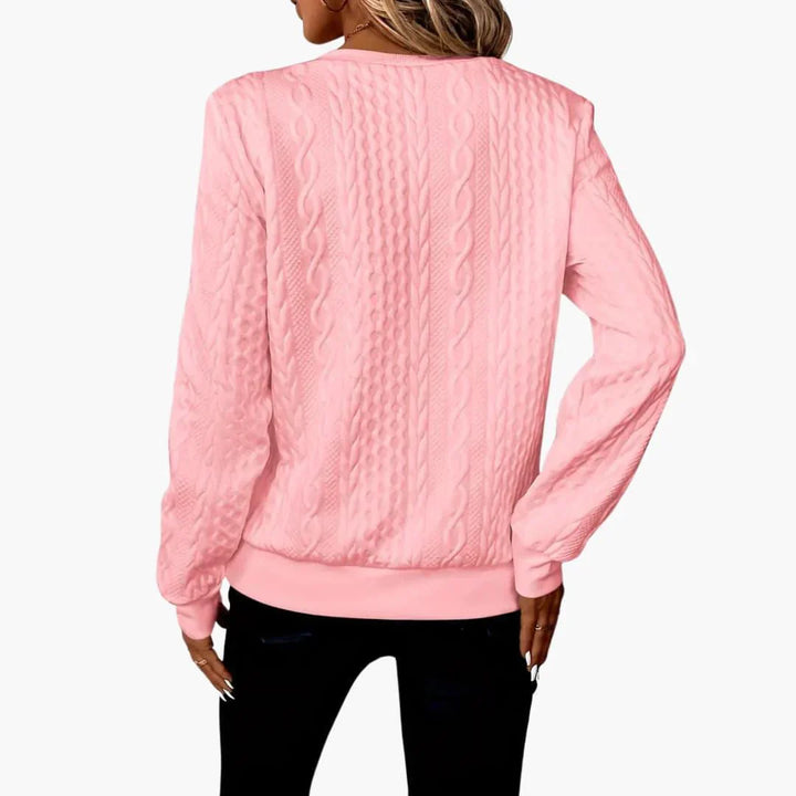 Womens Cable Knit Zip-Front Jumper Long Sleeve