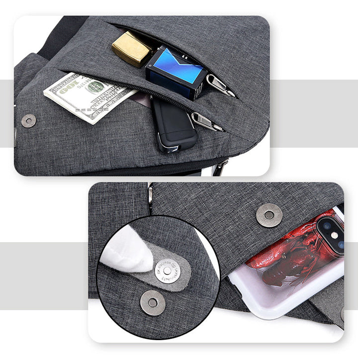 Unisex Anti-Theft Shoulder Bag Travel-Resistant Design