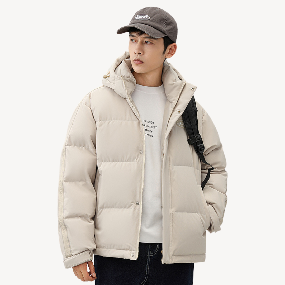 Mens Puffer Jacket Nylon Padded Fit