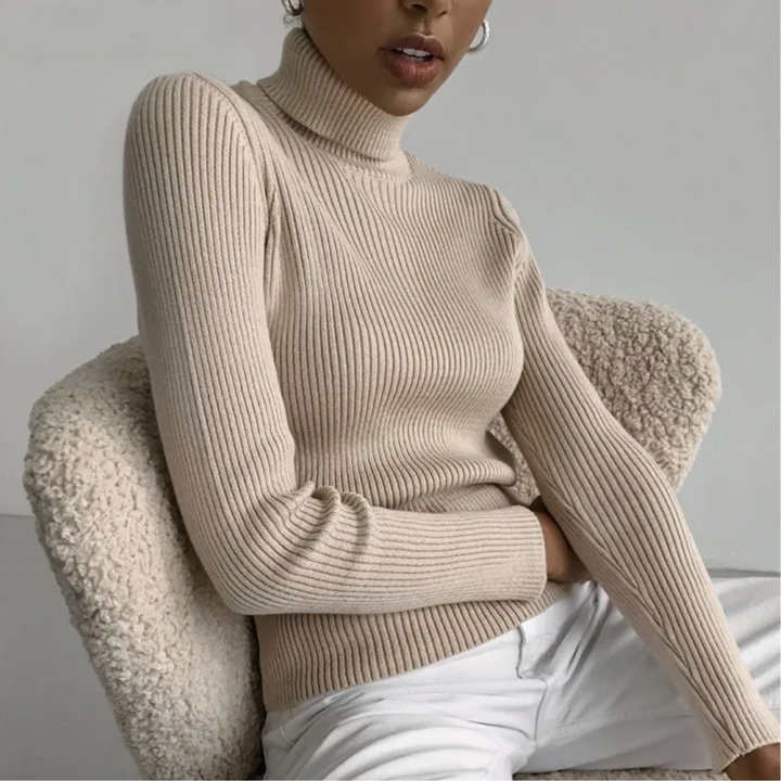 Womens Cashmere Turtleneck Sweater Winter-Ready Fit