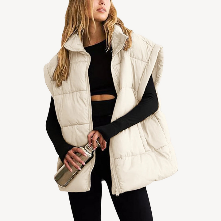 Womens Puffer Vest Jacket Lightweight Insulated Fit