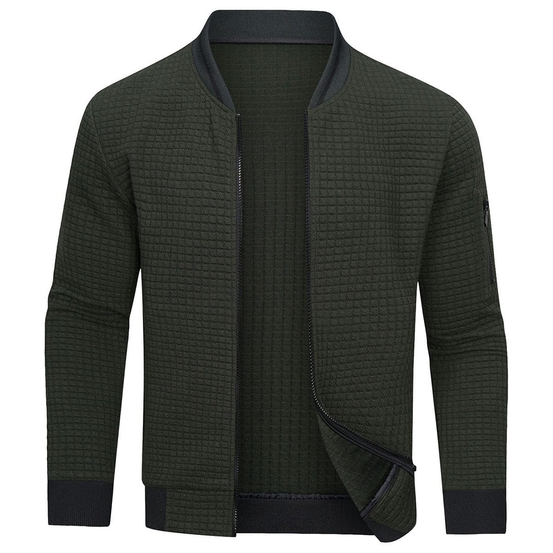 Mens Bomber Jacket Padded Zipper Closure