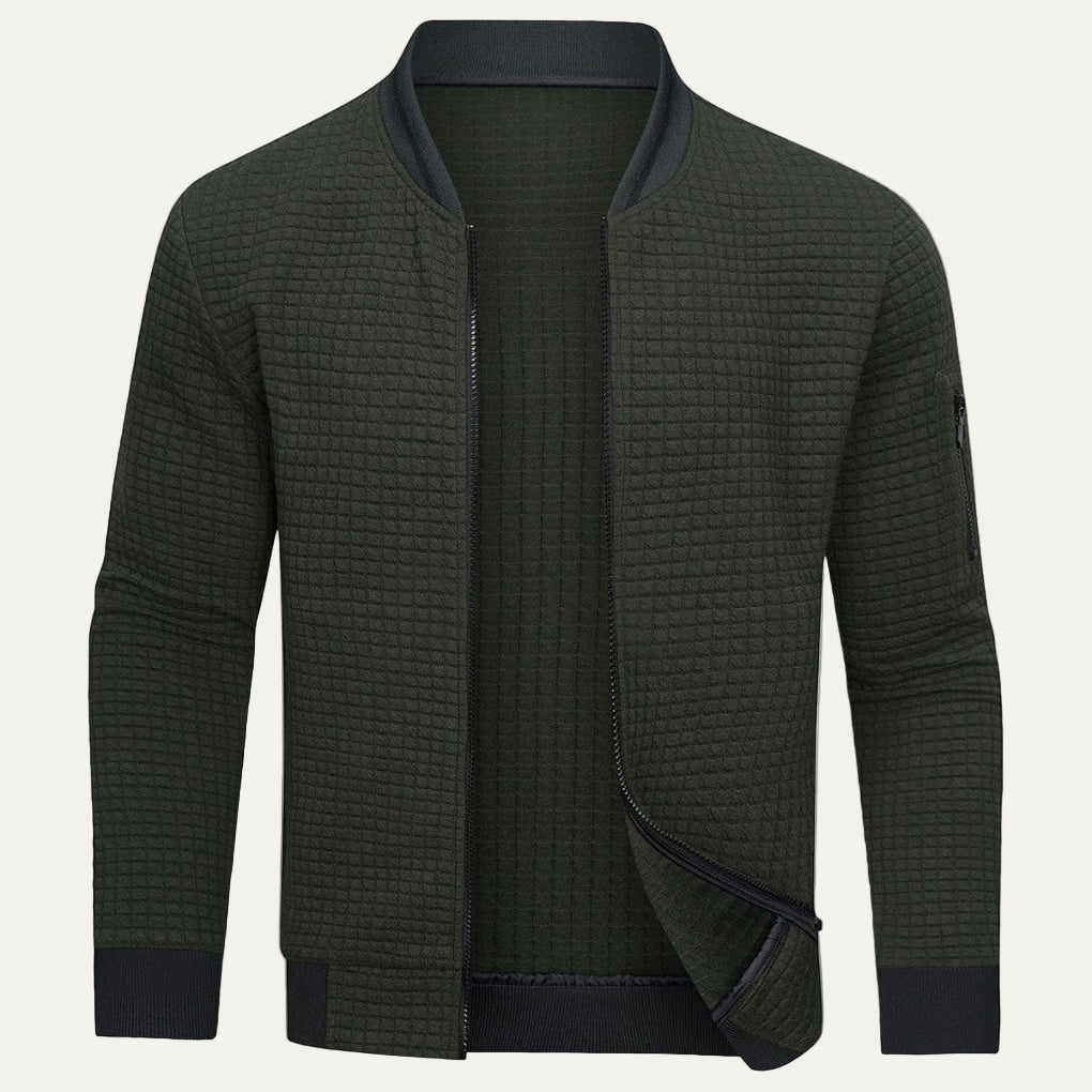 Mens Quilted Bomber Jacket Modern Fit