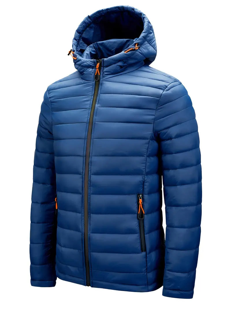 Womens Quilted Puffer Jacket Hooded Full Zip