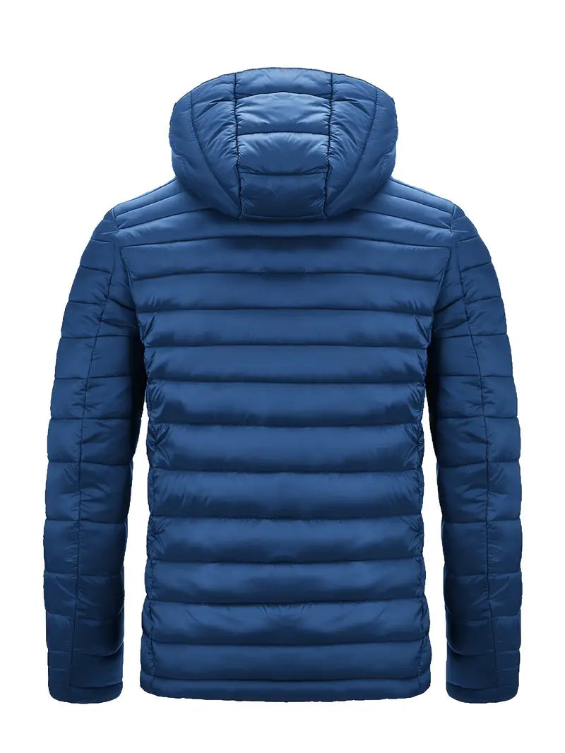 Womens Quilted Puffer Jacket Hooded Full Zip