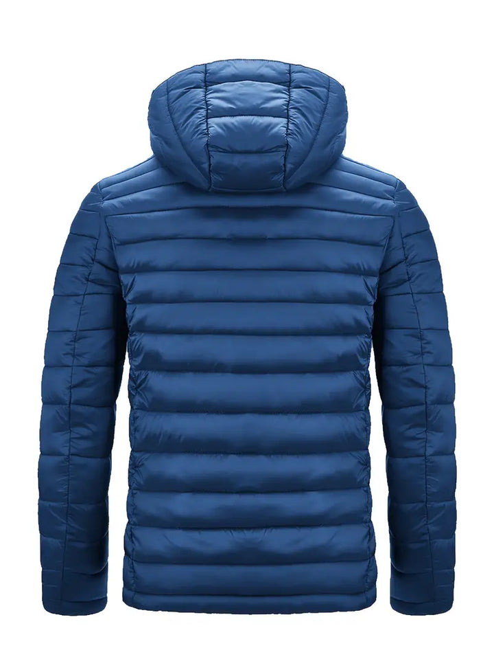 Womens Quilted Puffer Jacket Hooded Full Zip