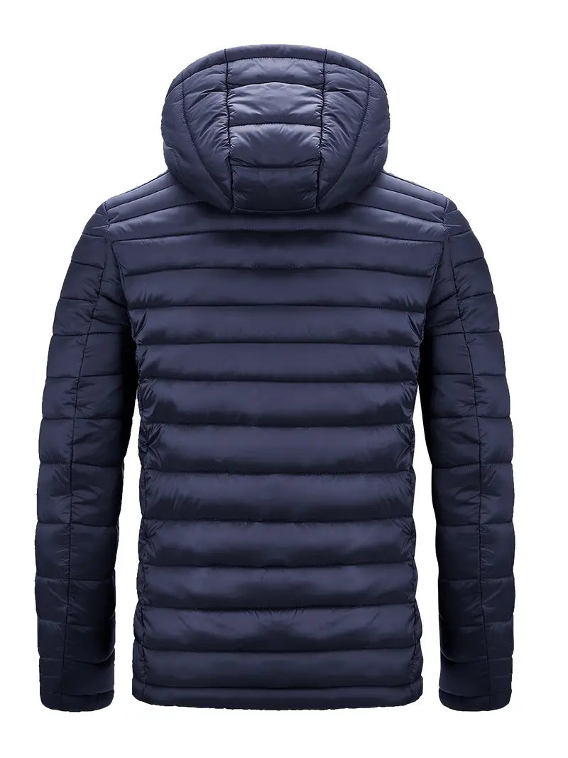 Womens Quilted Puffer Jacket Hooded Full Zip