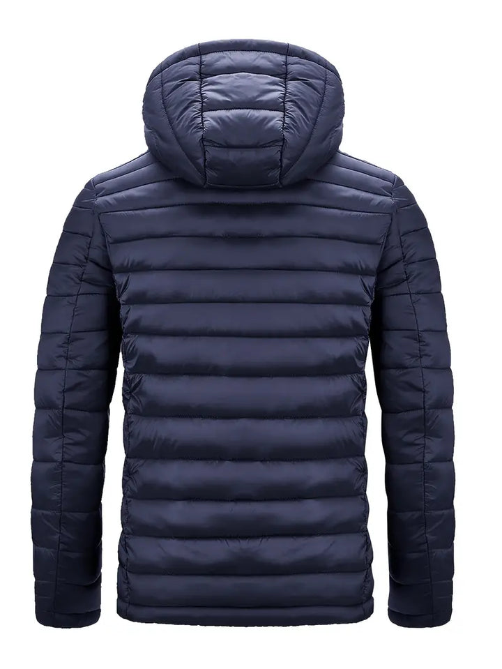 Womens Quilted Puffer Jacket Hooded Full Zip