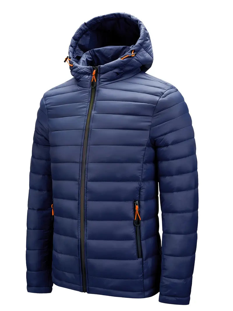 Womens Quilted Puffer Jacket Hooded Full Zip