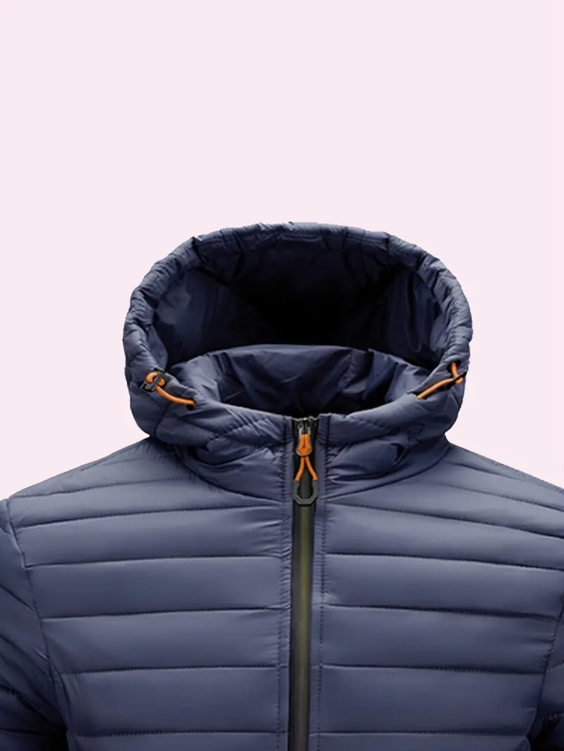 Womens Quilted Puffer Jacket Hooded Full Zip