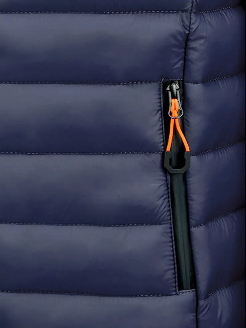 Womens Quilted Puffer Jacket Hooded Full Zip
