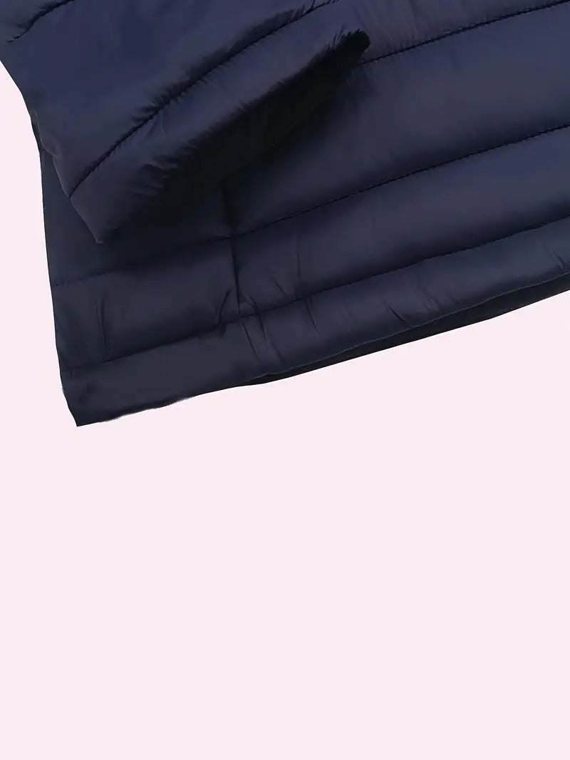 Womens Quilted Puffer Jacket Hooded Full Zip