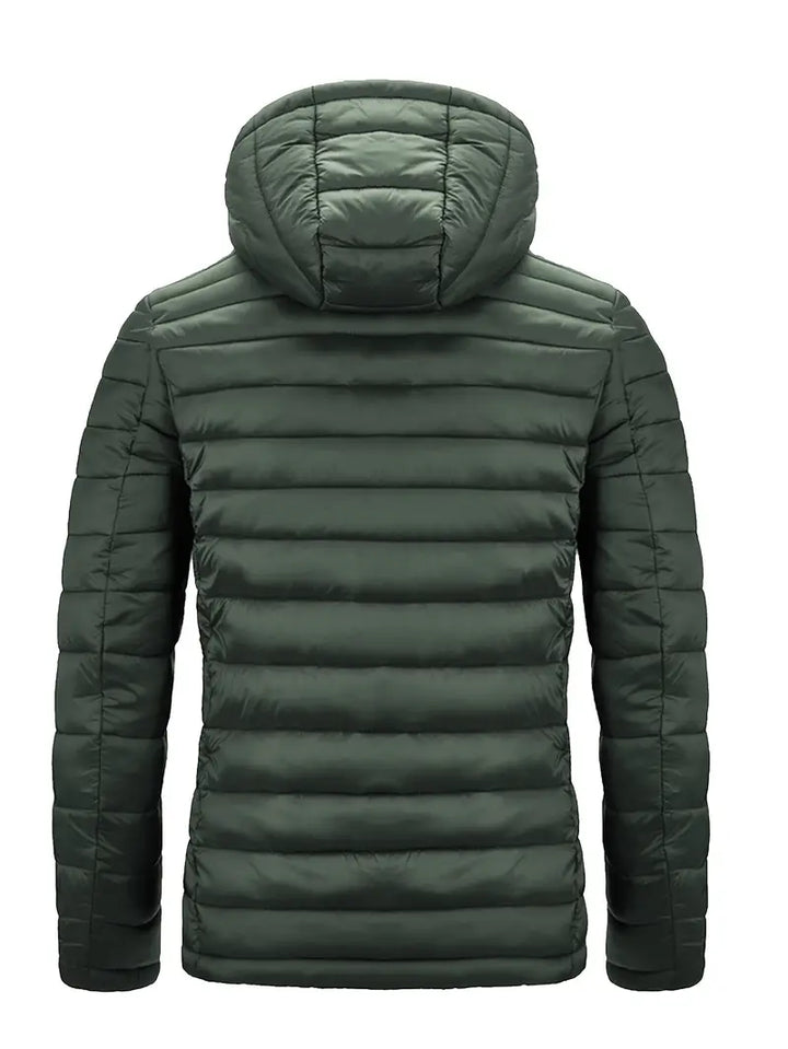 Womens Quilted Puffer Jacket Hooded Full Zip