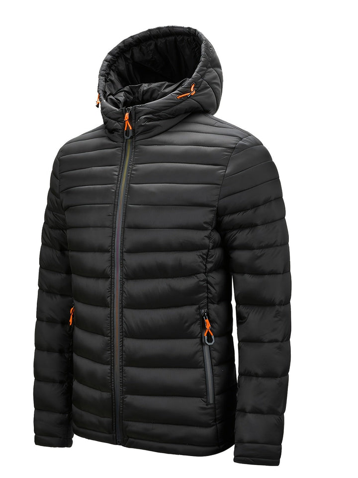 Womens Quilted Puffer Jacket Hooded Full Zip