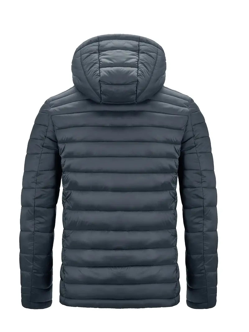 Womens Quilted Puffer Jacket Hooded Full Zip