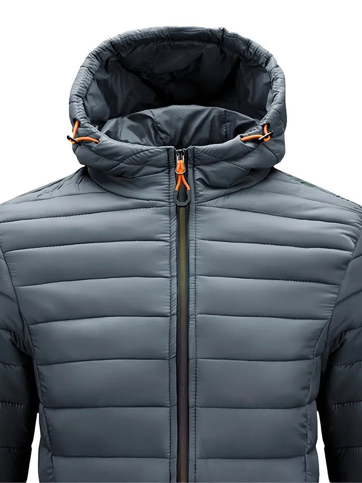 Womens Quilted Puffer Jacket Hooded Full Zip
