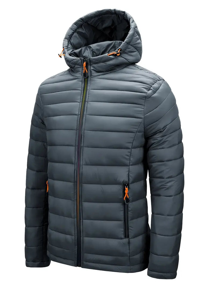 Womens Quilted Puffer Jacket Hooded Full Zip