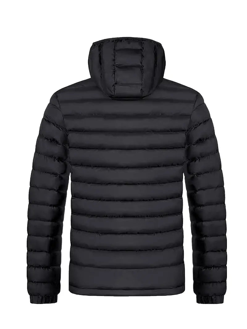 Womens Quilted Puffer Jacket Hooded Full Zip
