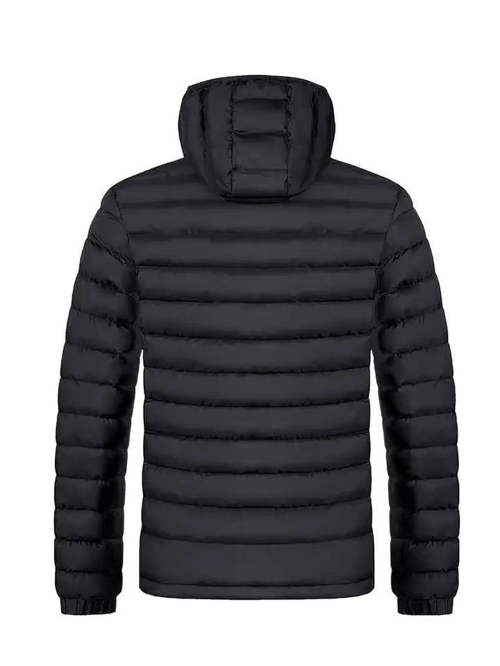 Womens Quilted Puffer Jacket Hooded Full Zip