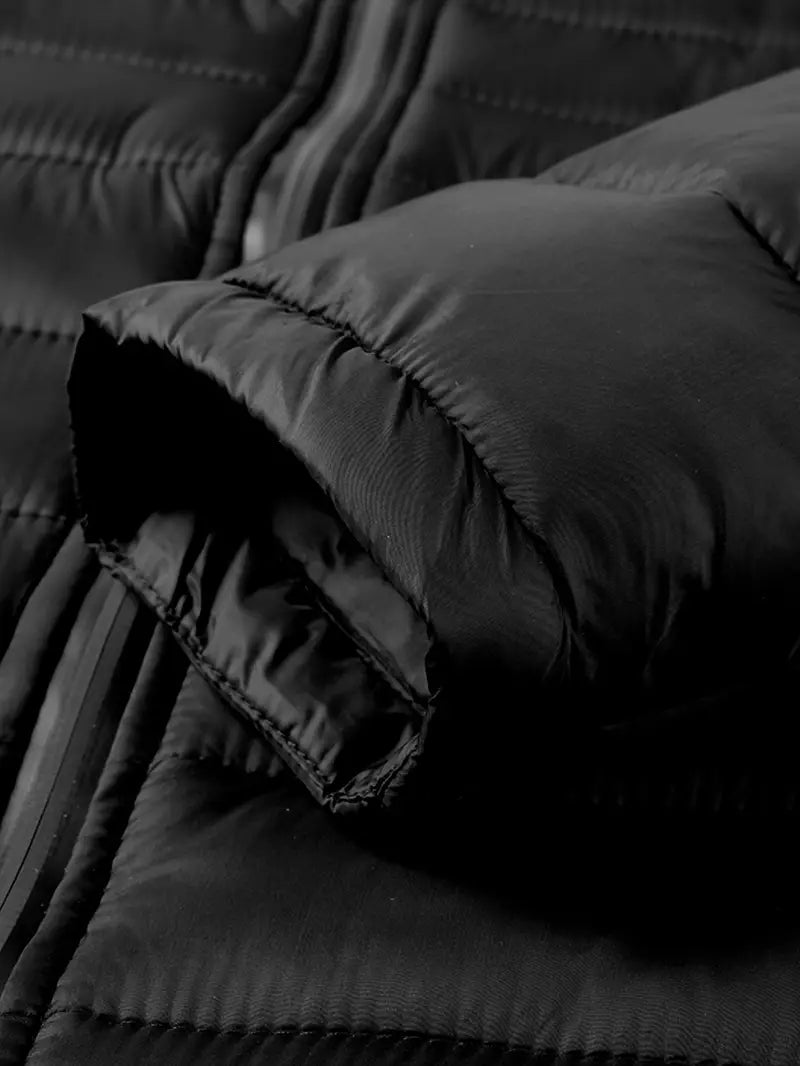 Womens Quilted Puffer Jacket Hooded Full Zip