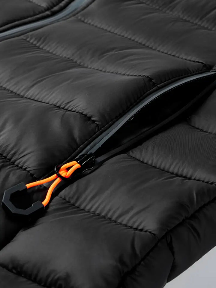 Womens Quilted Puffer Jacket Hooded Full Zip