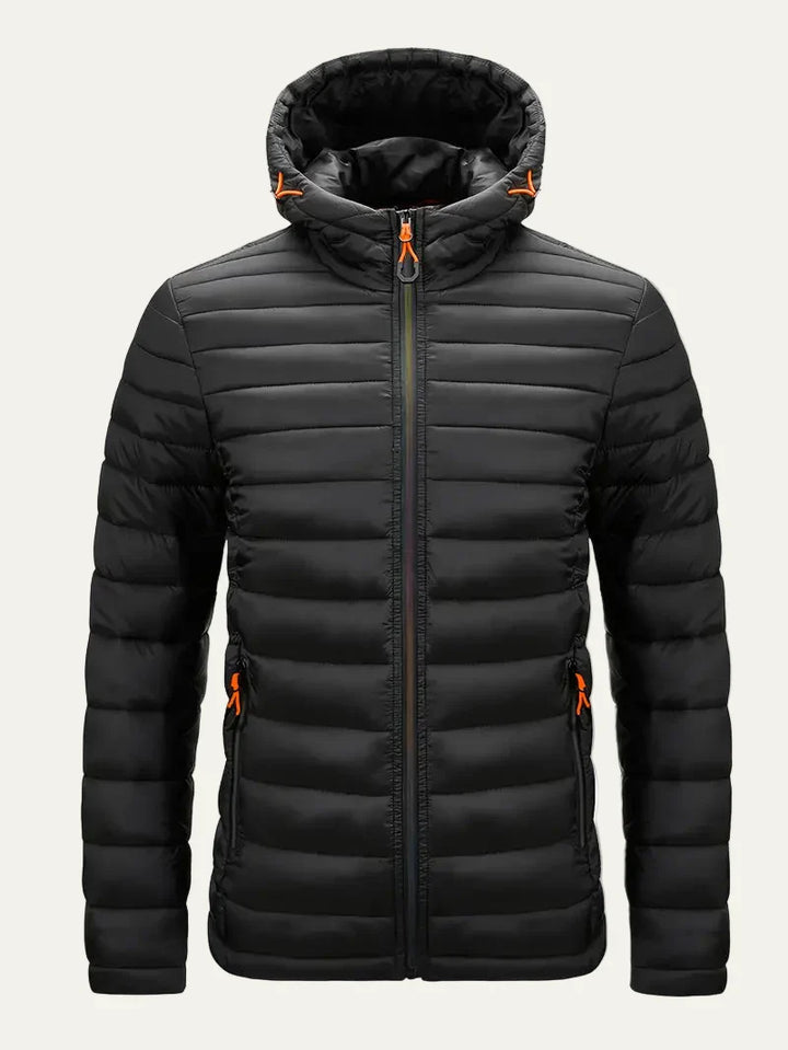 Womens Quilted Puffer Jacket Hooded Full Zip - BritishMode