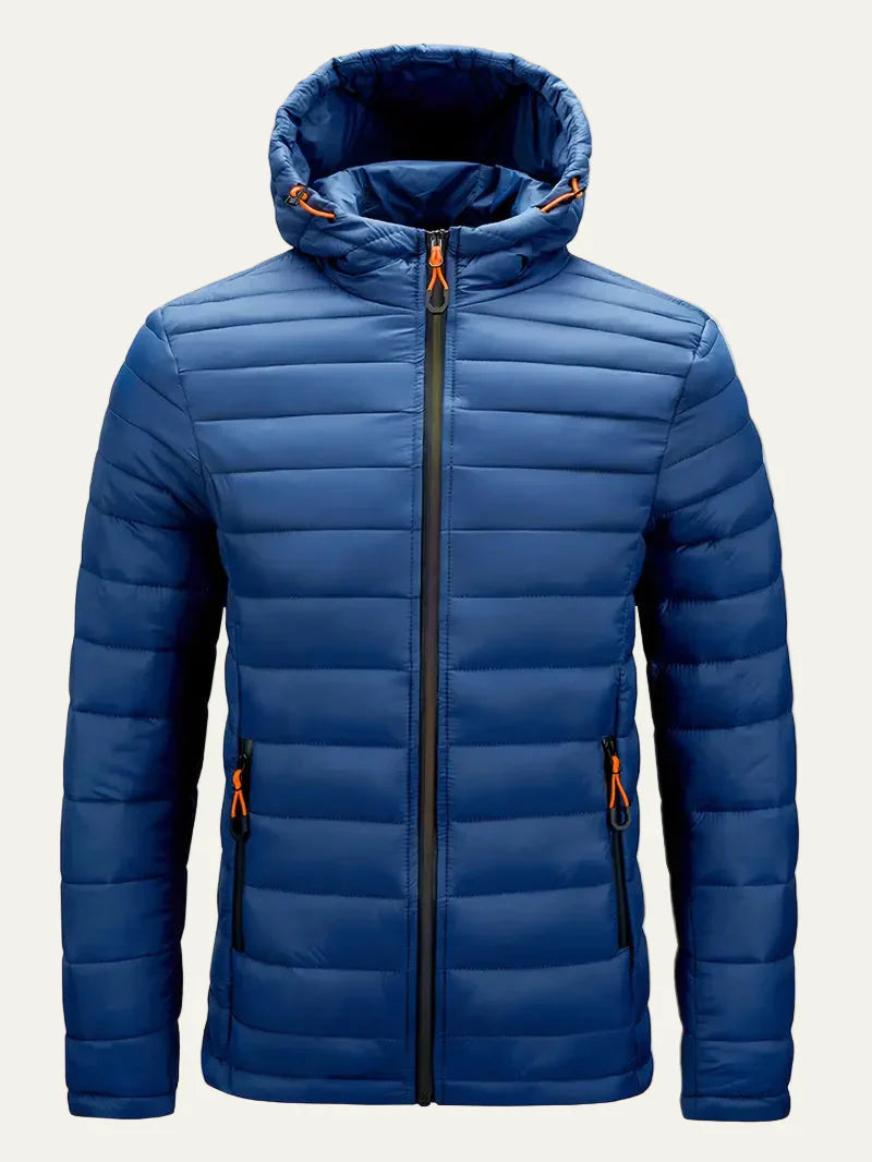 Womens Quilted Puffer Jacket Hooded Full Zip