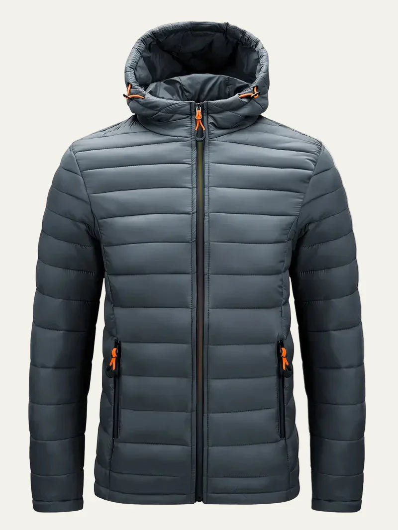 Womens Quilted Puffer Jacket Hooded Full Zip
