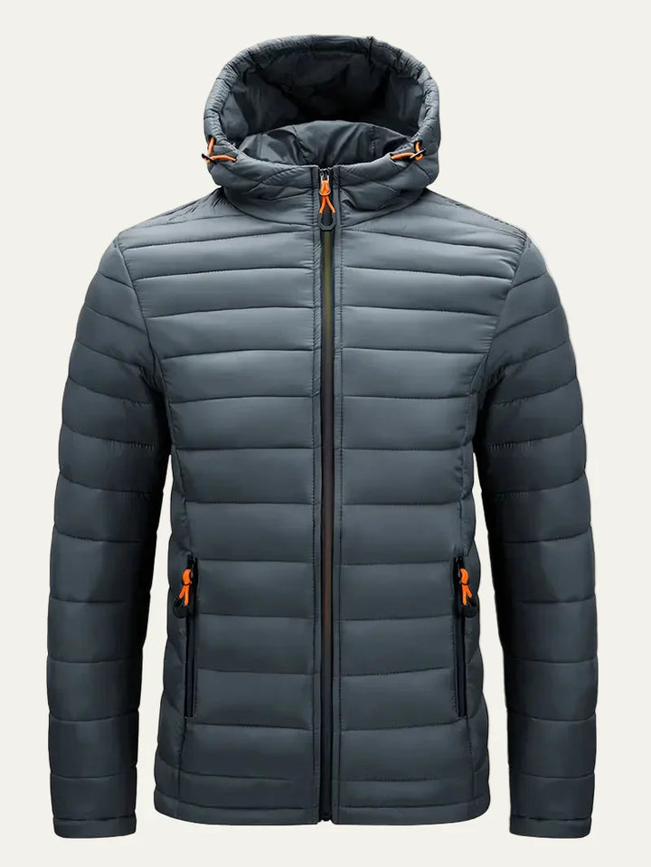Womens Quilted Puffer Jacket Hooded Full Zip